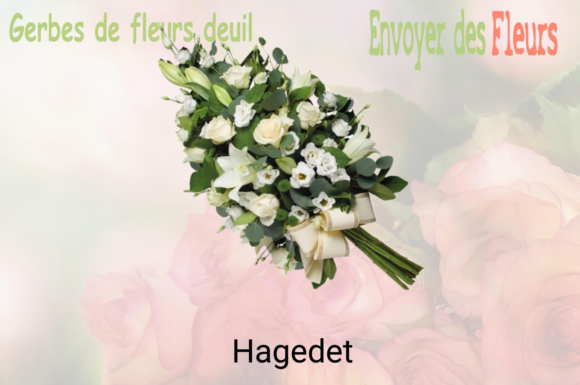 Gerbe de fleurs de deuil livrée à Hagedet